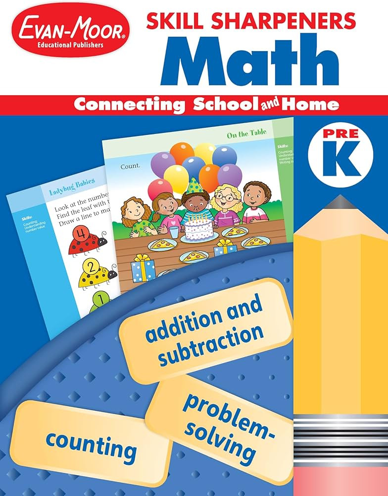 Evan-Moor Skill Sharpeners Math Workbook, PreK, Addition, Subtraction, Numbers, Identifying Geome... | Amazon (US)
