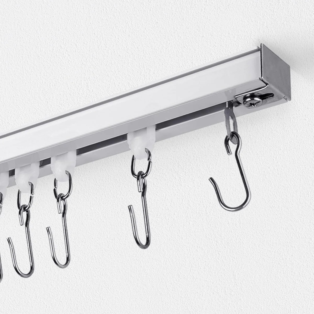 Curtain Track Ceiling Mount Curtain Rail with Roller Hooks | Homerilla