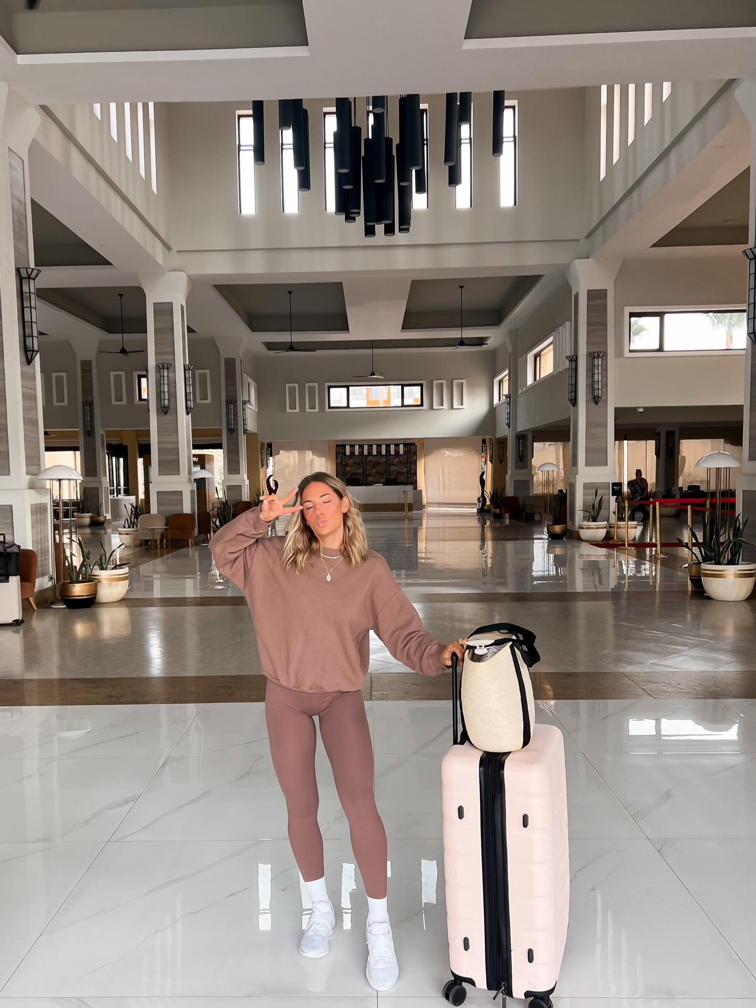 Until next time!✌🏼 the perfect travel fit! (Wearing size small top & bottom) 

#LTKtravel #LTKfitness #LTKstyletip