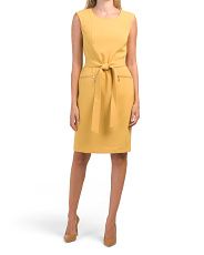 Stretch Crepe Belted Dress | TJ Maxx