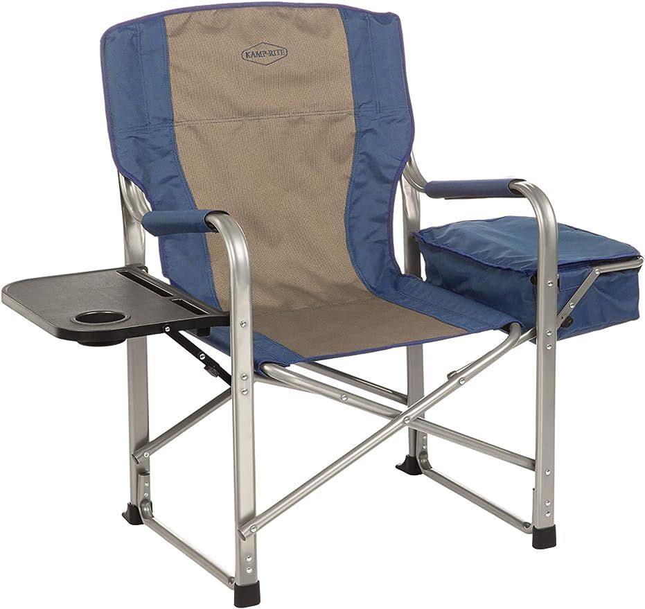 Kamp-Rite Portable Outdoor Beach Patio Lawn Director's Chair w/Cooler, Table, & Cup Holder for Ba... | Amazon (US)