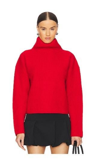 Cashmere Polo Long Sleeve Pullover in Fall Red | Revolve Clothing (Global)