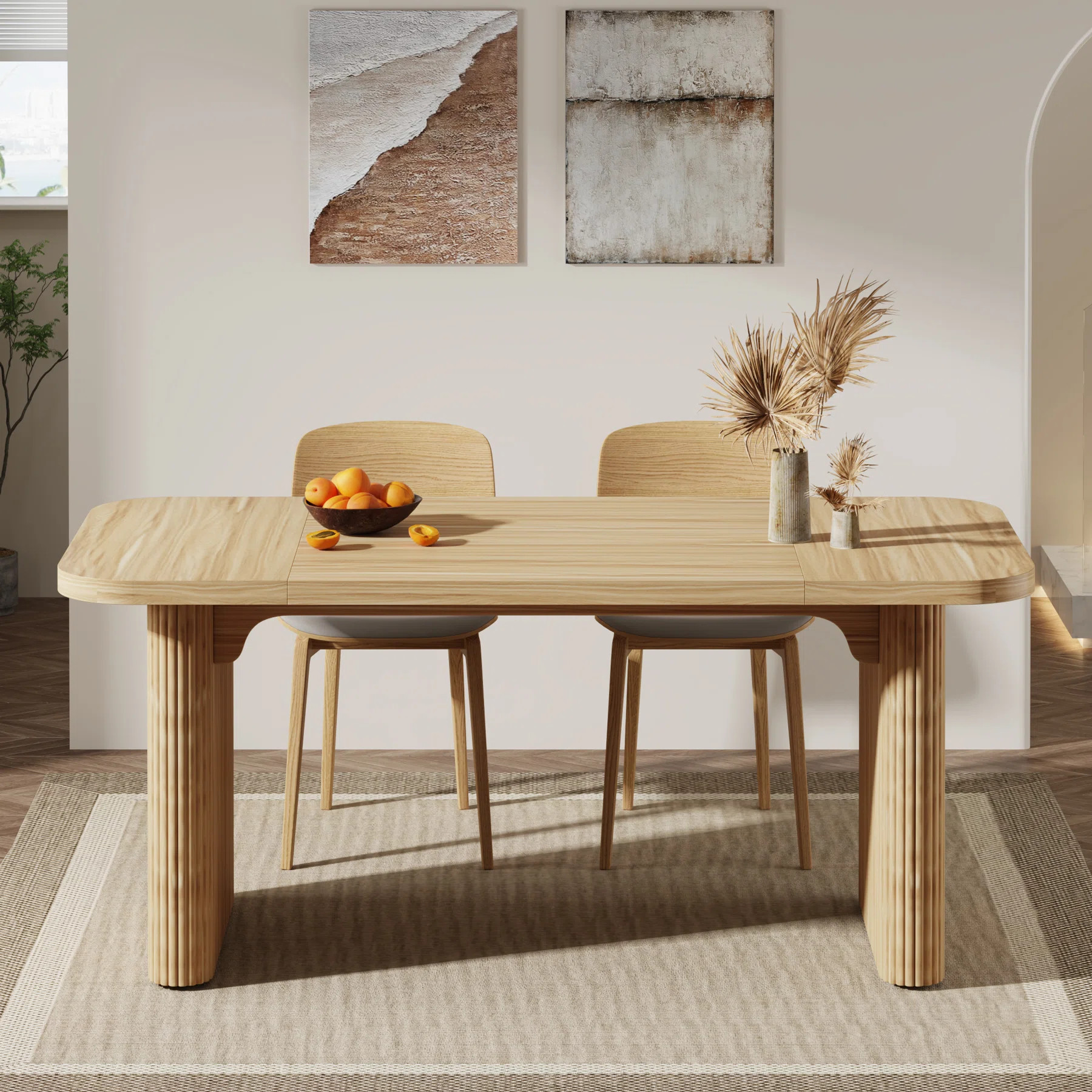 George Oliver Johen 62.99'' L x 31.5'' W Rectangular Dining Table with Engineered Wood Tabletop |... | Wayfair North America