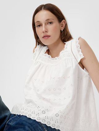 Gap × DÔEN Eyelet Top | Gap (US)