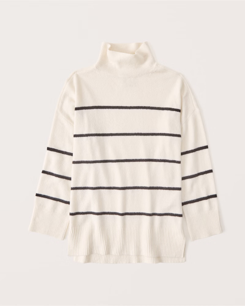 Oversized Striped Legging-Friendly Turtleneck Sweater | Abercrombie & Fitch (US)