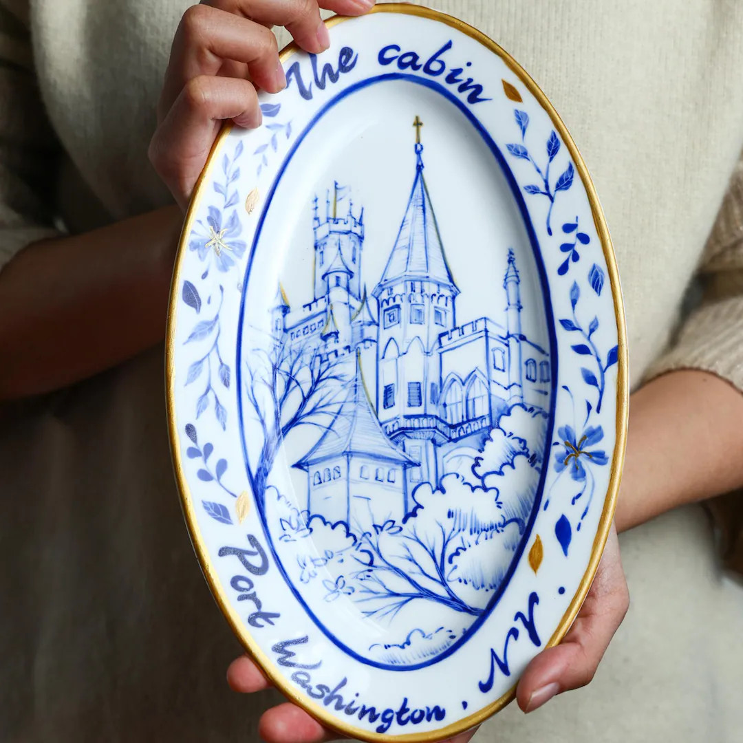 Custom Home Portrait Decorative House Plate | Handpainted Memorial Platter | Personalized Name, D... | Etsy (US)