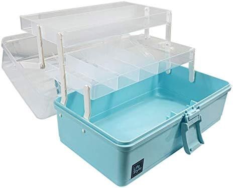 WEWLINE Art Storage Box Craft Organizer 3-Layers Sewing Box with Handle Craft Art Bin Portable fo... | Amazon (US)