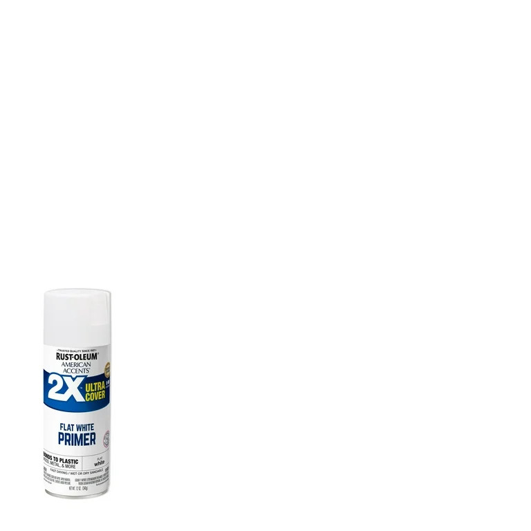 White Primer, Rust-Oleum American Accents 2X Ultra Cover Flat Spray Paint- 12 oz, 6 Pack | Walmart (US)