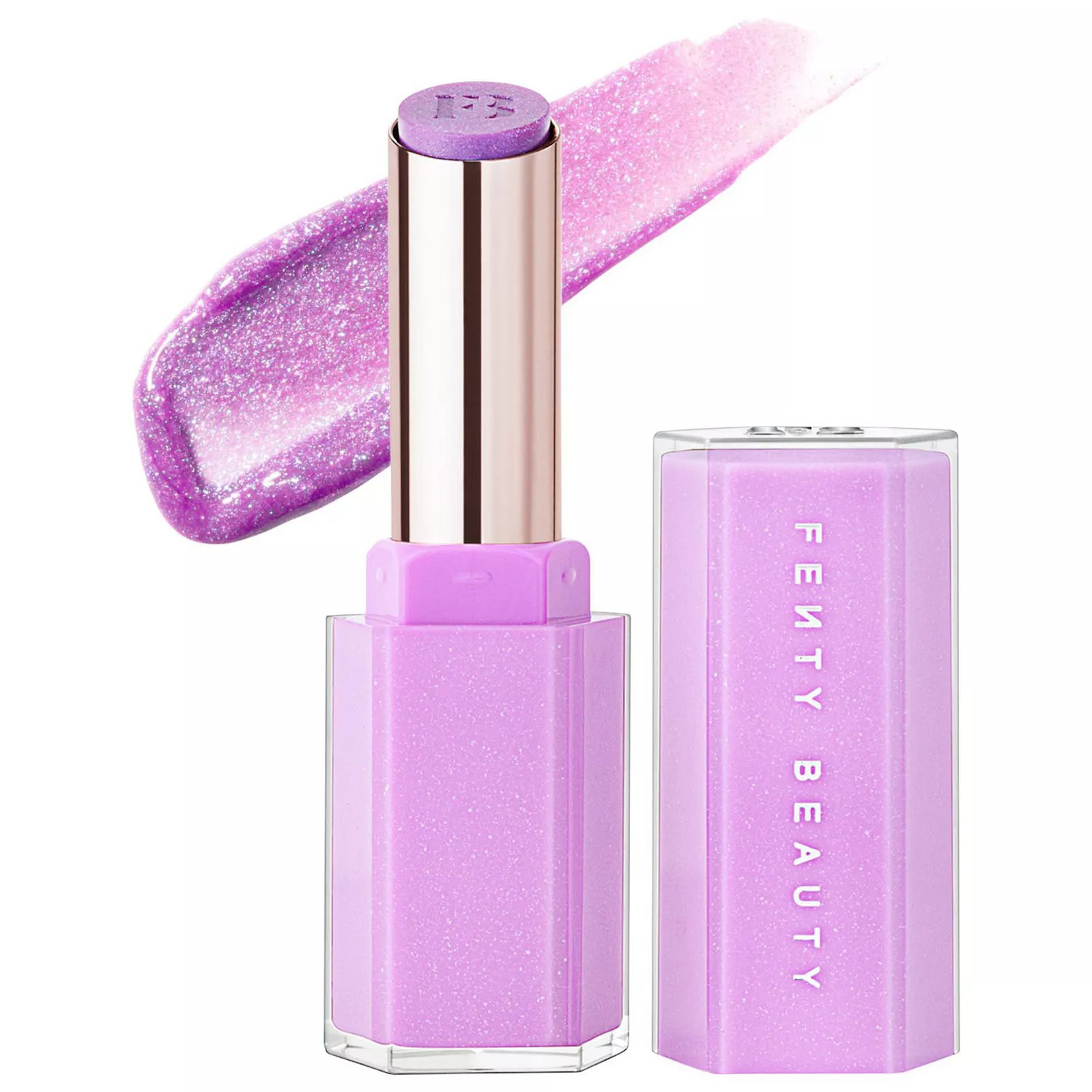 FENTY BEAUTY by Rihanna Gloss Bomb Stix High-Shine Gloss Stick, Size: .12Oz, Icy Purple Shimmer | Kohl's