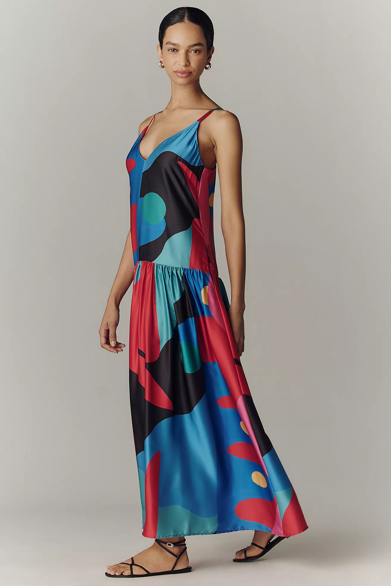 De Loreta Paca Cotton Plus Drop Waist Midi Dress | Anthropologie (US)