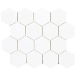 Jeffrey Court Dream Hex White 10.875 in. x 9.5 in. Honed Marble Wall and Floor Mosaic Tile (7.17 ... | The Home Depot
