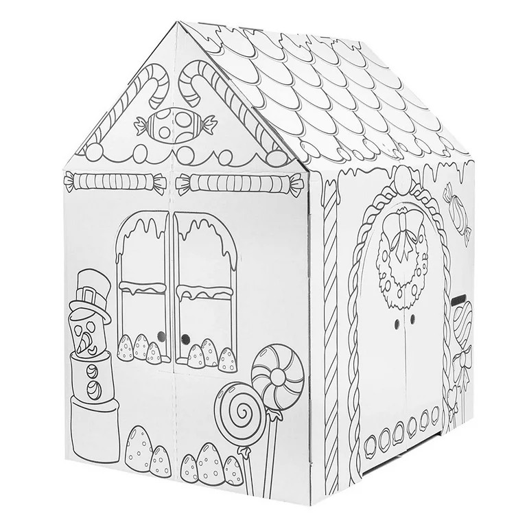 Easy Playhouse BIG KIT - Gingerbread Arts & Crafts Cardboard Play House for Kids 3 and up - EASY ... | Walmart (US)
