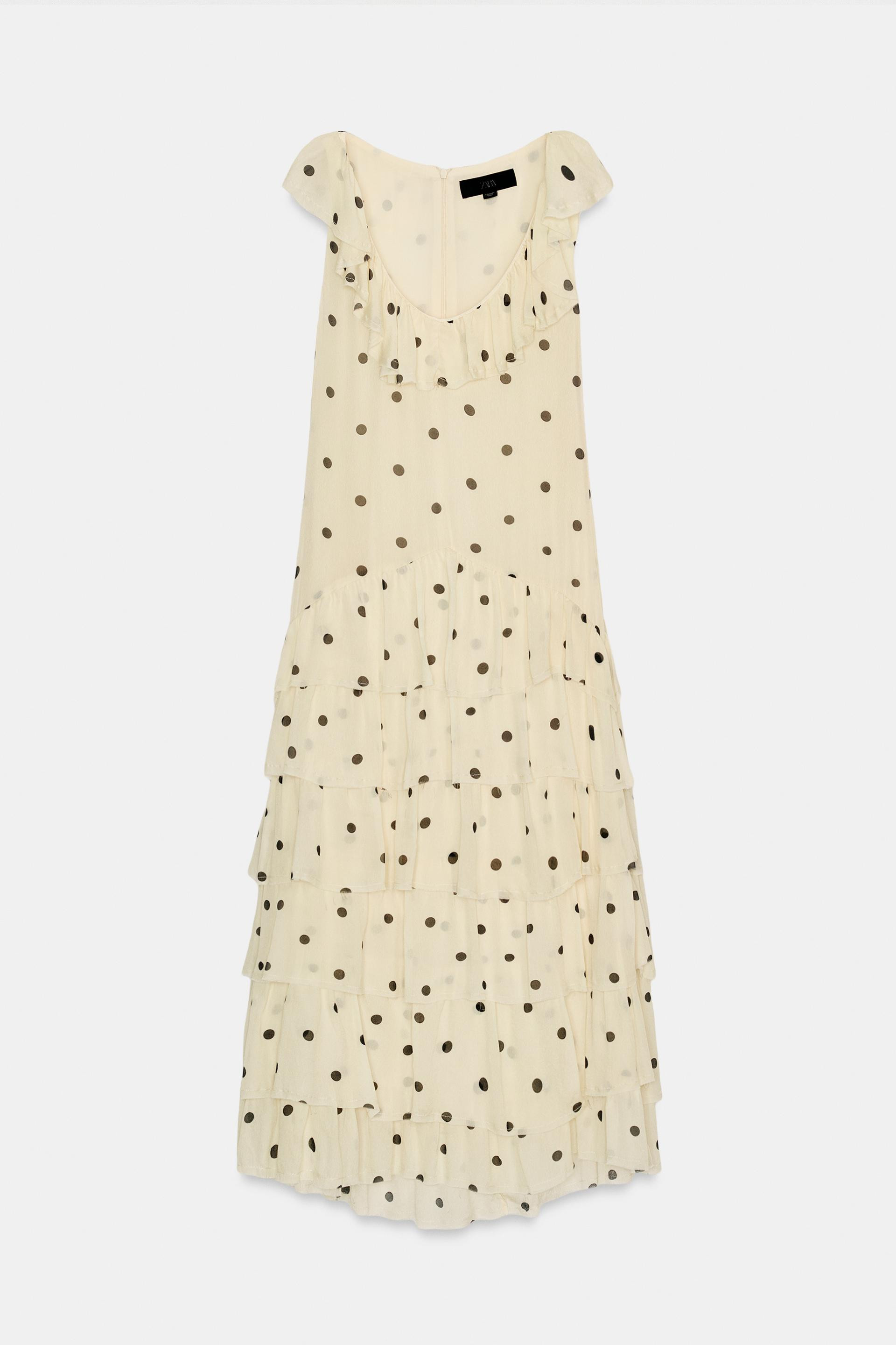 ASYMMETRICAL POLKA DOT DRESS | Zara US