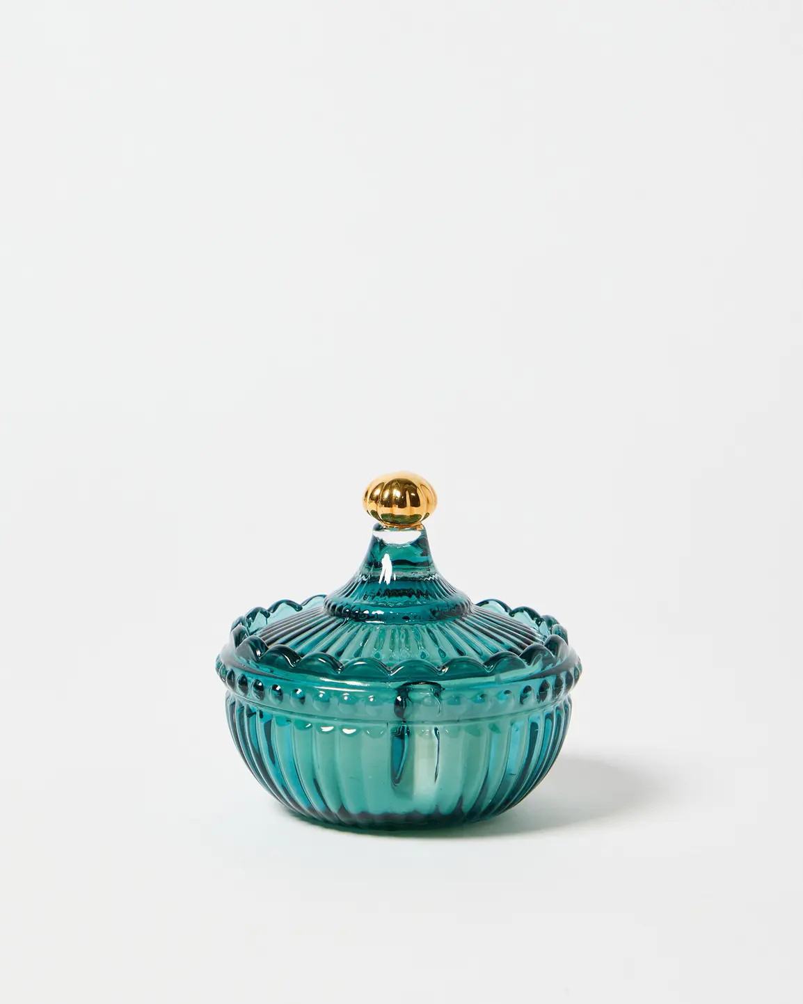 Relax Blue Glass Chamomile & Sandalwood Scented Candle | Oliver Bonas | Oliver Bonas (Global)