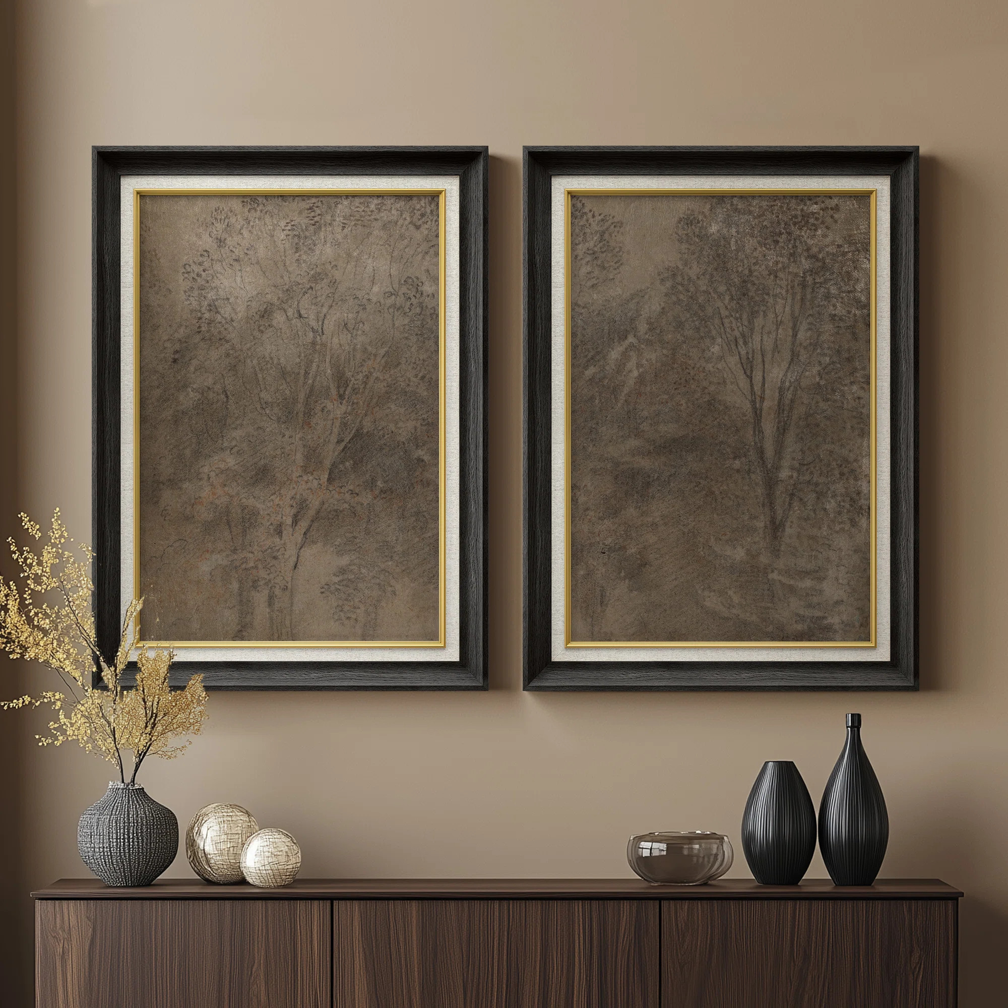 Millwood Pines Set of 2 Premium Framed Art Artworks on Premium Canvas with 26"x36" Frame | Wayfai... | Wayfair North America
