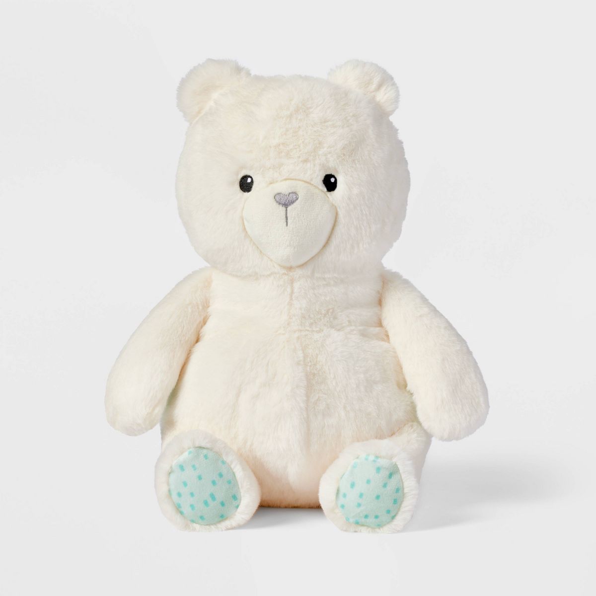 12'' Ivory Bear Stuffed Animal with Heart Shaped Nose - Gigglescape™ | Target