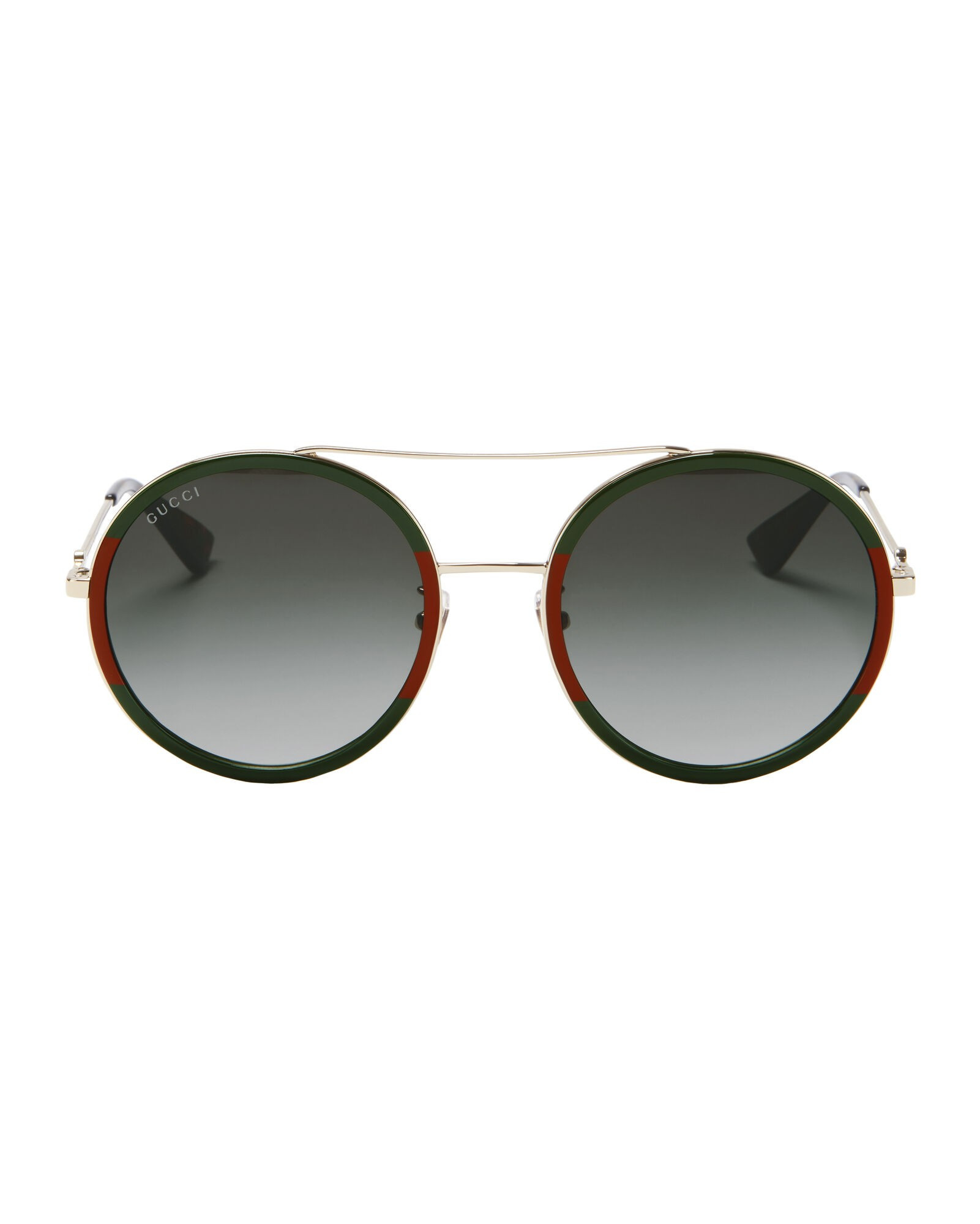 Colorblock Round Aviator Sunglasses | INTERMIX