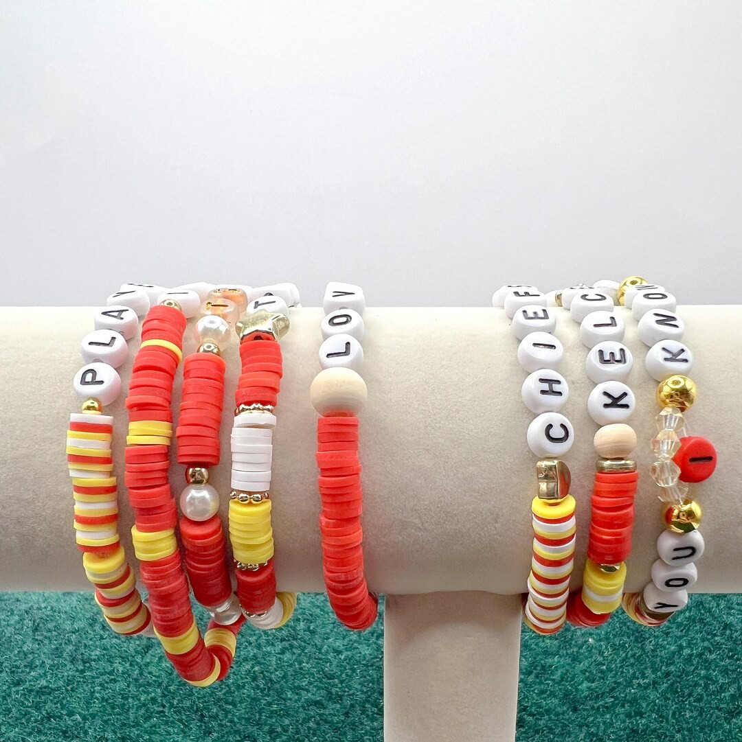 Taylor Swift & Travis Kelce tayvis Kansas City Chiefs Bracelets - Etsy Canada | Etsy (US)