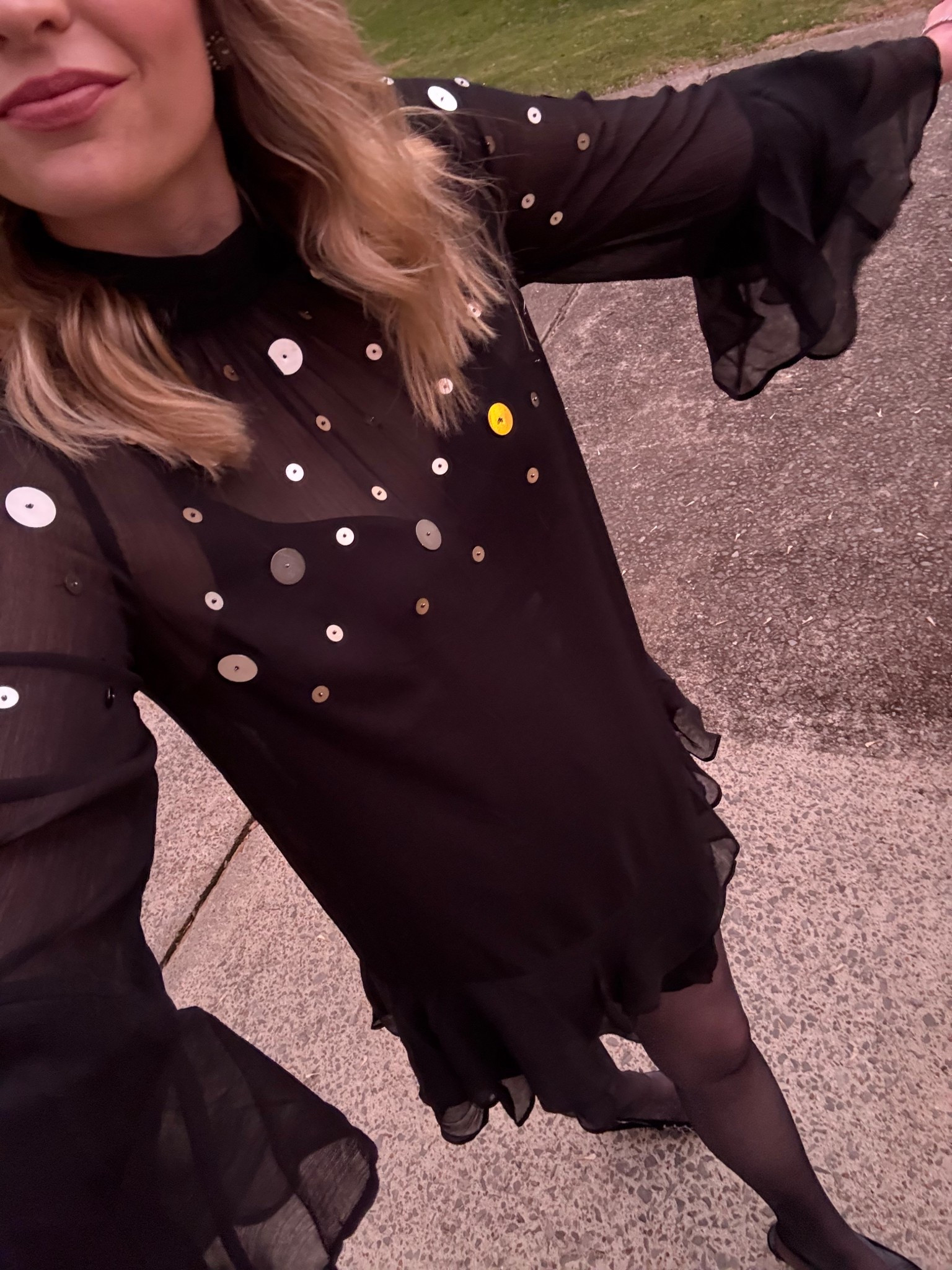 The cutest dress for NYE and beyond. I paired with black shimmer tights and sparkly black and silver kitten heels 🖤✨ 

Rings up at $39 in cart 🙌🏻 Wearing a small. 

Little black dress, New Year’s Eve outfit, New Year’s Eve dress

#LTKHoliday #LTKFindsUnder50 #LTKootd
