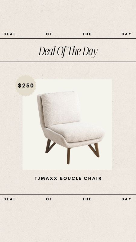 Deal of the Day - TJMaxx Boucle Chair // only $250!

deal of the day, boucle chair, accent chair, affordable boucle chair, affordable home finds, affordable home decor, tjmaxx finds, marshall’s finds, budget friendly accent chair, neutral chair 

#LTKhome