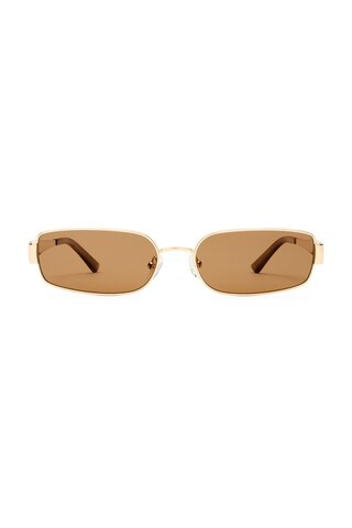 Luv Lou The Ryan Sunglasses in Gold & Brown Mono Polarised from Revolve.com | Revolve Clothing (Global)
