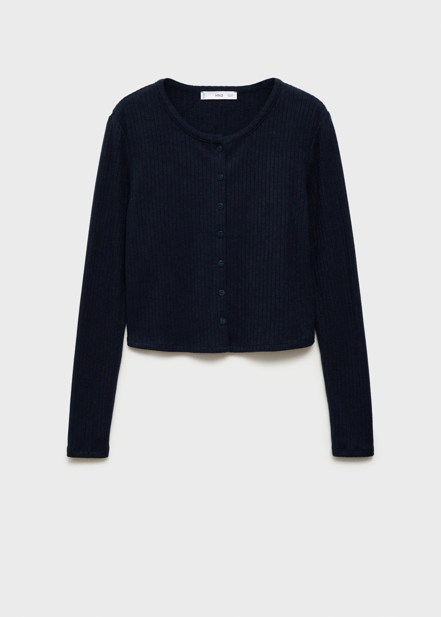 Buttoned ribbed cardigan - Women | MANGO United Kingdom | MANGO (UK)