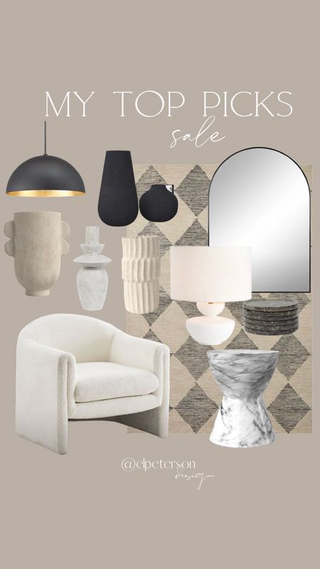 Arched mirror
Accent chair
Vases
Pendant light
Area rug
Table lamp
End table
Home decor

#LTKsalealert #LTKunder100 #LTKhome