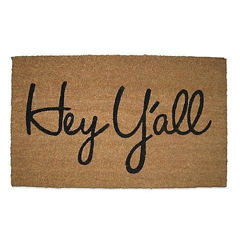 "Hey Y'all" Coir 18-Inch x 30-Inch Door Mat | Amazon (US)