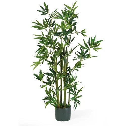 Nearly Natural 4' Bamboo Polyester Artificial Plant, Green | Walmart (US)