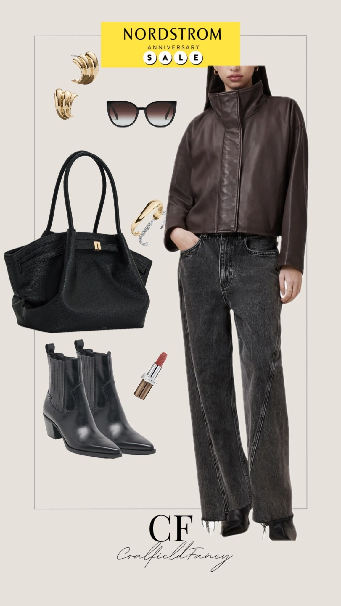  Nordstrom Anniversary Sale
Fall outfit 
Brown leather jacket with funnel neck
Black jeans black booties
Black handbag

#LTKSeasonal #LTKSaleAlert #LTKStyleTip
