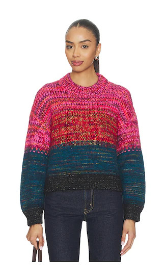 MOTHER The Crop Pullover in Pink,Teal. - size XL | Revolve Clothing (Global)
