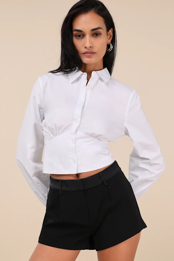 Minette Black High-Rise Shorts | Lulus