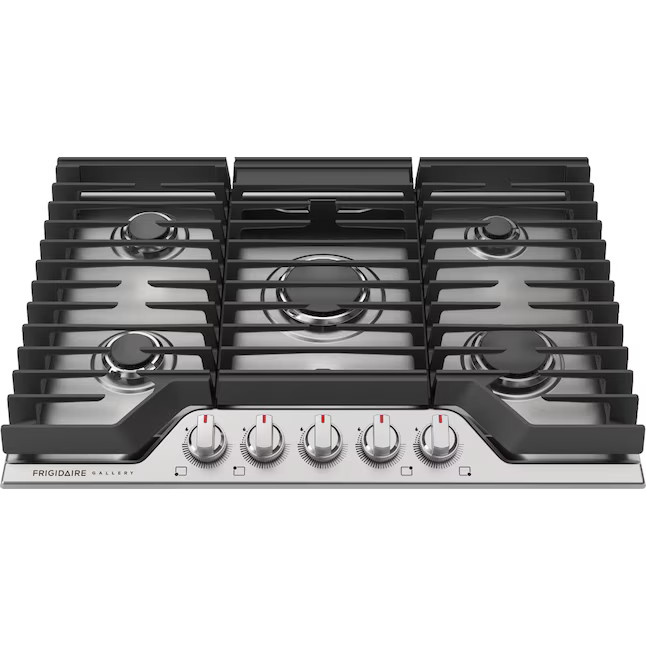 Frigidaire Gallery 30-in 5 Burners Stainless Steel Gas Cooktop | Lowe's