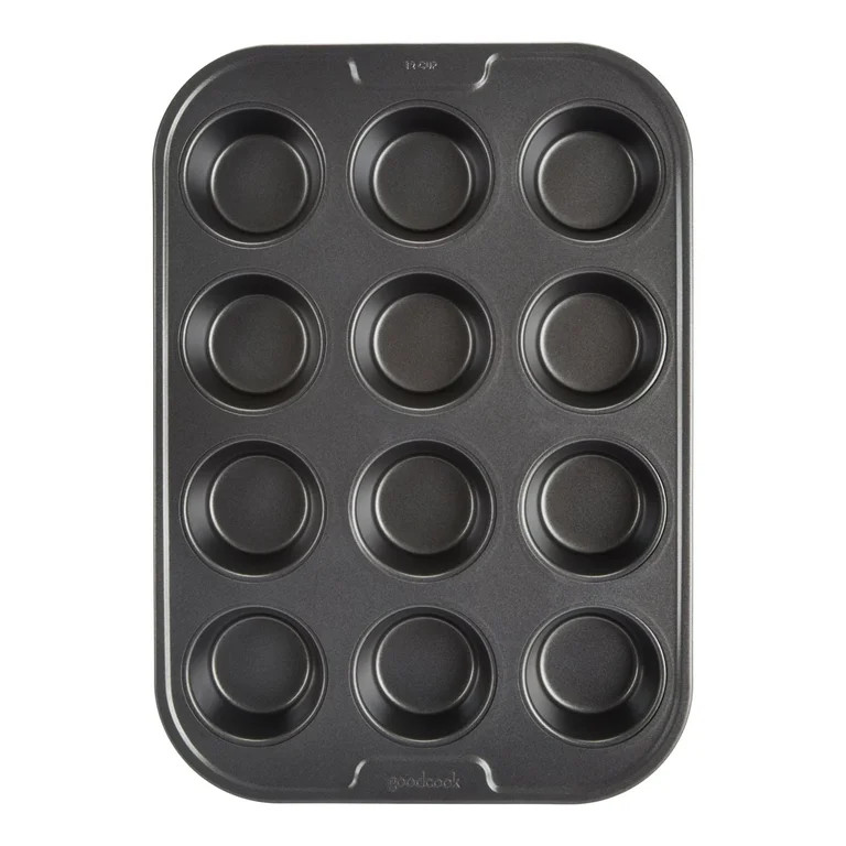 GoodCook PRO Nonstick Steel Muffin Pan, 12 cup, Gray | Walmart (US)