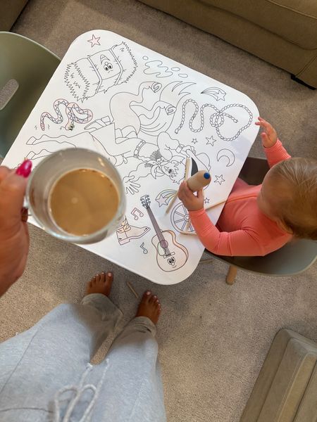 Toddler playroom coloring table and coloring sheets! 

#LTKbaby #LTKhome #LTKkids