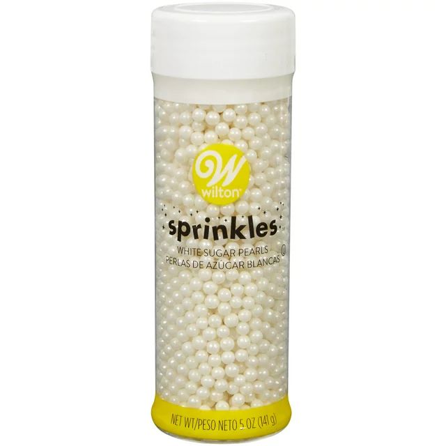 Wilton Sugar Pearl Sprinkles, White, 5 oz., Dessert Sprinkles for Cakes | Walmart (US)
