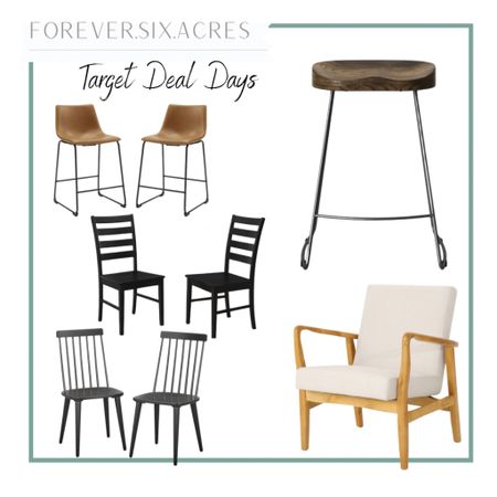 Target deal days, barstools, dining chairs, black dining chair, counter stool, accent chair, sale alert

#LTKsalealert #LTKhome