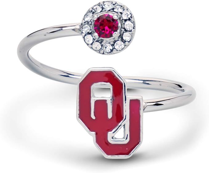 Amazon.com: Stone Armory University of Oklahoma ring for Women | Oklahoma Jewelry | University of... | Amazon (US)
