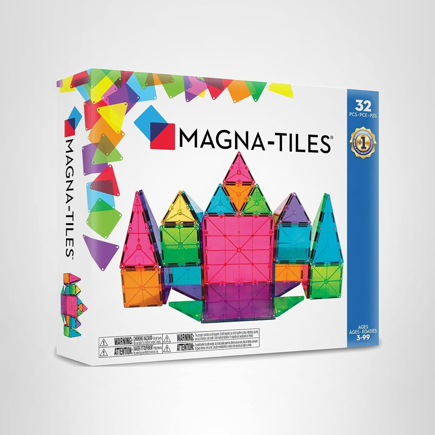 MAGNA-TILES Classic 32-Piece Magnetic Construction Set, The ORIGINAL Magnetic Building Brand | Amazon (US)