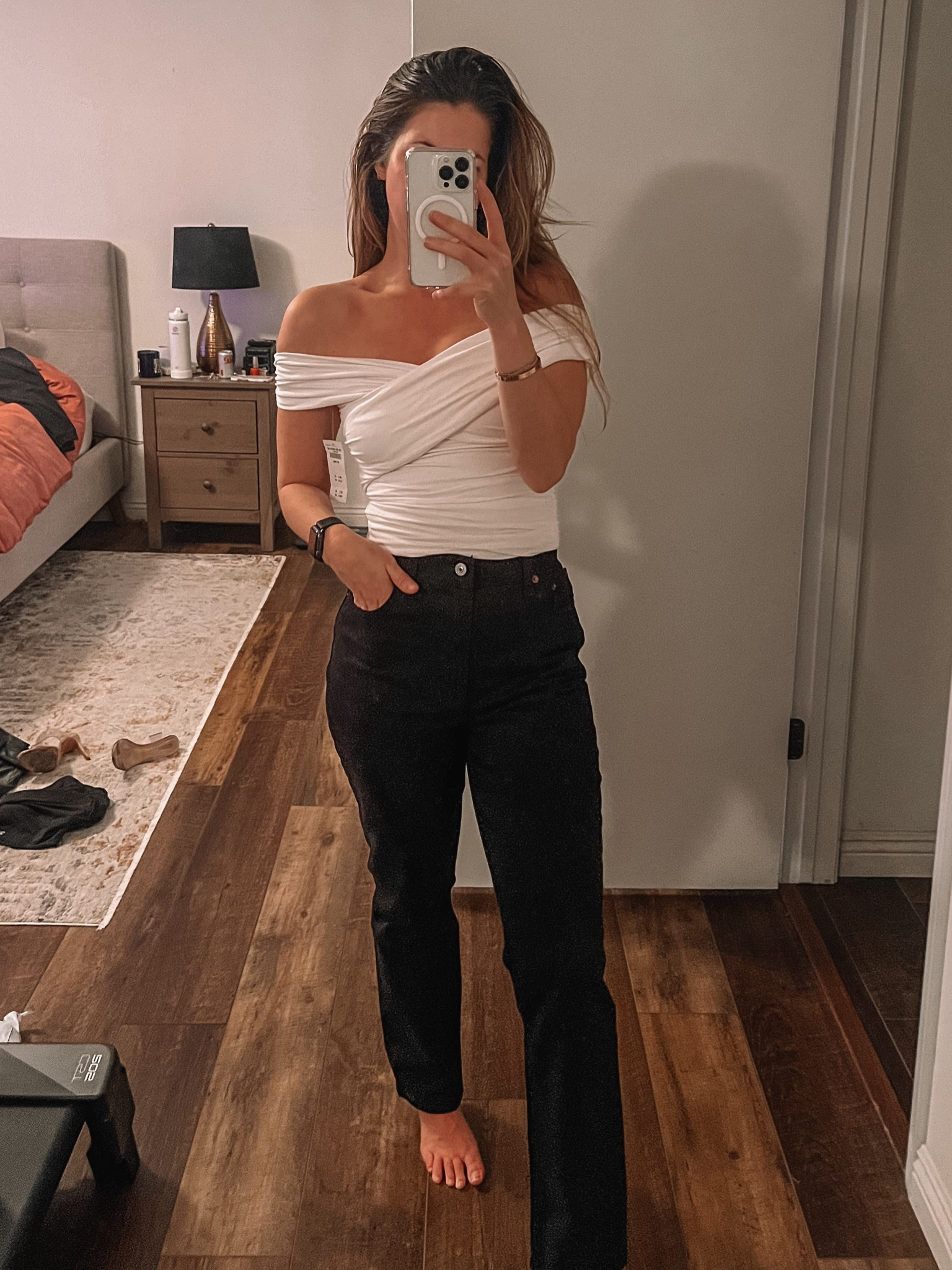 Top TTS xxs
Jeans went up 1 full size 25x28 in low stretch version 

#LTKStyleTip #LTKSaleAlert