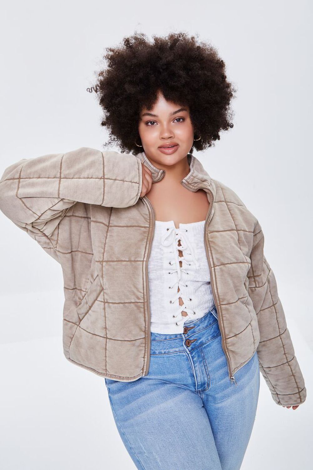Plus Size Quilted Jacket | Forever 21 | Forever 21 (US)