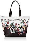 Karl Lagerfeld Paris Amour Tote, BLK/WHT Floral | Amazon (US)
