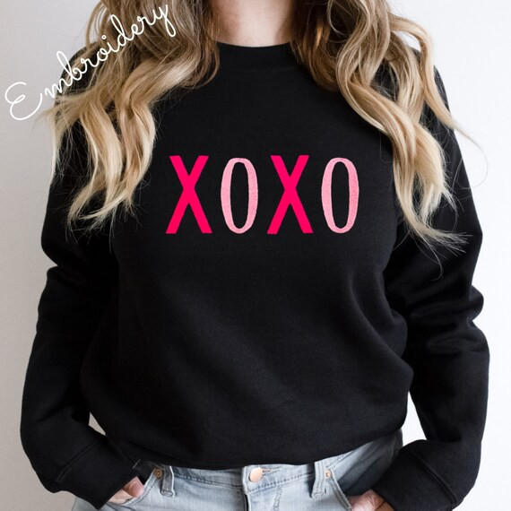 Embroidered XOXO Sweatshirt Valentines Day Sweatshirt Cute | Etsy | Etsy (US)