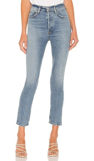 Nico High Rise Slim in Chronicle | Revolve Clothing (Global)