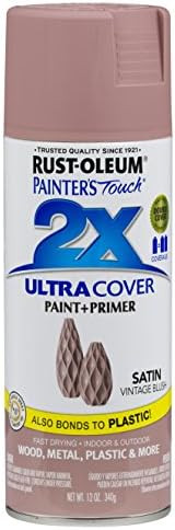 Rust-Oleum 299887 Painter's Touch 2X Ultra Cover, 12 Oz, Satin Vintage Blush | Amazon (US)