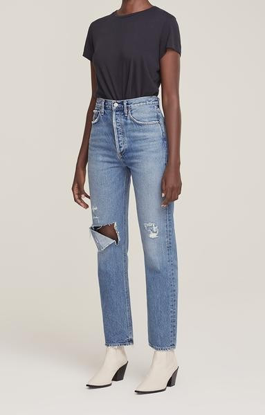 90's Pinch Waist High Rise Straight in Lineup | AGOLDE