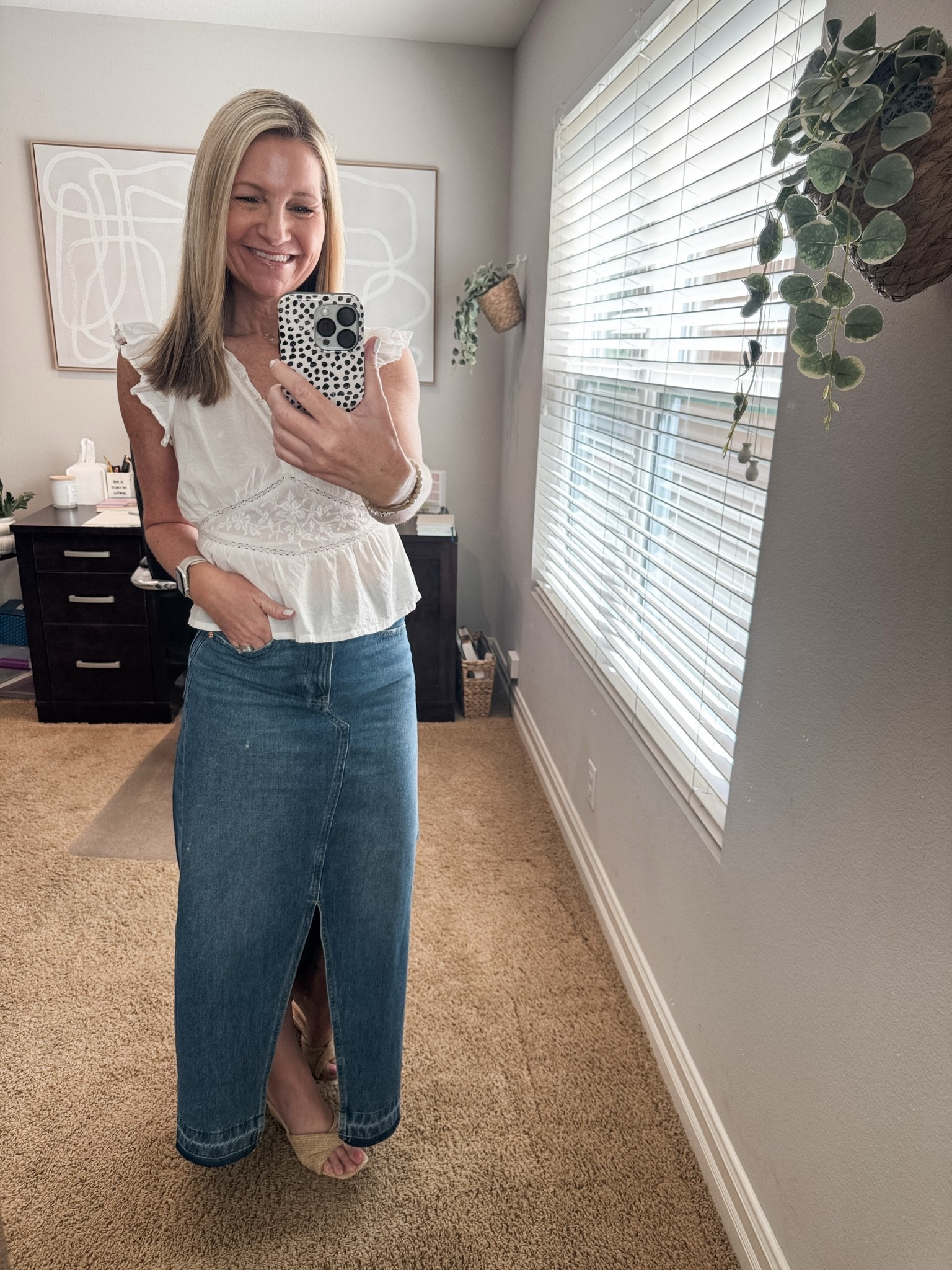 Old Navy 50% off sale is still going on and my white embroidered top is under $15 and fully in stock. It also comes in a green color. 

My Gap denim skirt is on sale for $31 and still available in some sizes. 

My wedge sandals are my Target favorites.

#LTKootd #LTKSaleAlert #LTKOver40