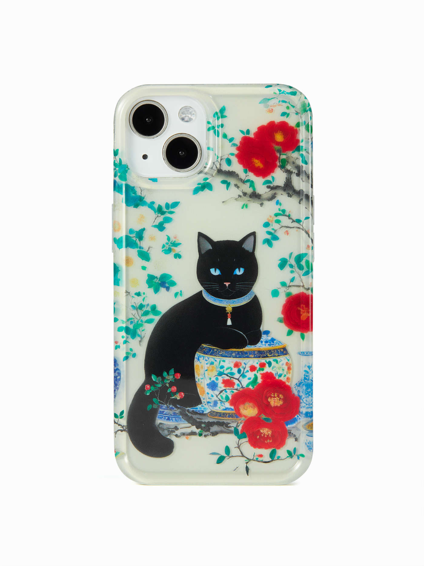 CAT & FLOWER & CUP PHONE CASE | Cider