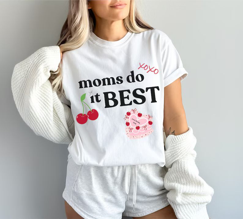 Moms Do It Best Tee Mom Shirt, Mama, Mother, Comfort Colors, Trendy, Graphic Tshirt - Etsy | Etsy (US)
