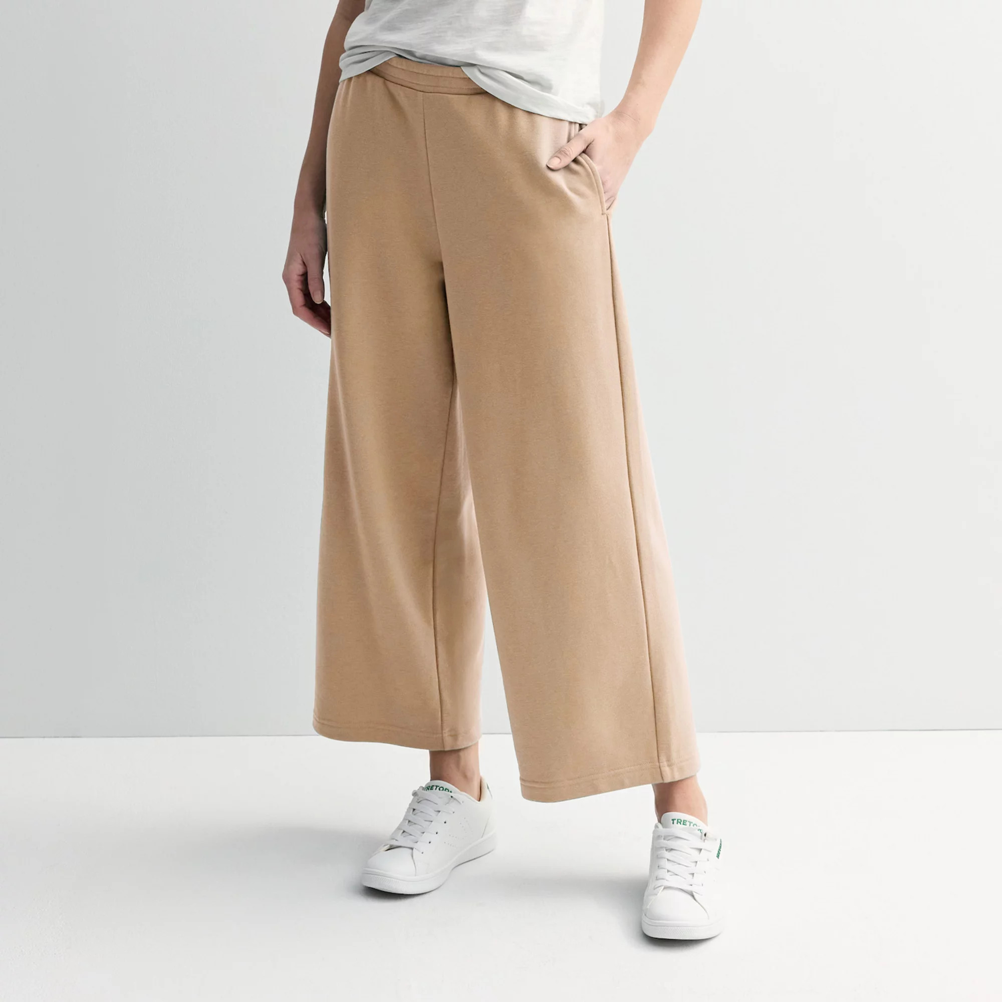 Women's Sonoma Goods For Life® French Terry Wide Leg Pants | Kohl's
